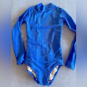Five dancewear royal blue leotard. PA